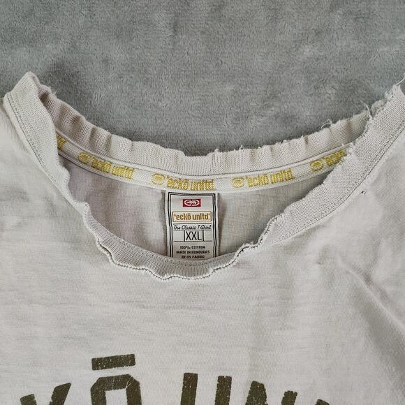 VTG Y2K Ecko Unltd Lakewood Pool streetwear grunge thrashed tshirt mens XXL - Picture 8 of 12